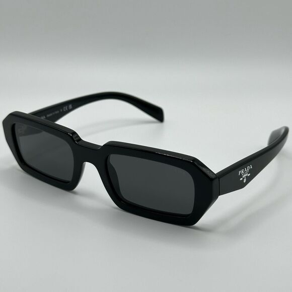 PRADA Sunglasses PRA12S 16K08Z Black/Dark Grey Unisex NEW - Picture 5 of 12